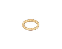 TierraCast Gold (plated) Small Hammertone Oval Ring 12x8mm