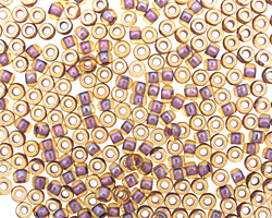 TOHO Light Topaz (with Opaque Lavender Lining) Round 8/0 Seed Bead