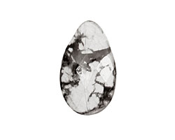 White Howlite Faceted Flat Teardrop 15x25mm