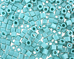 TOHO Opaque Turquoise Cube 3mm Seed Bead