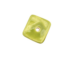 Jangles Ceramic Chartreuse Small Square Disc 15mm