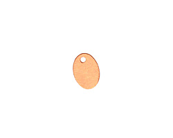 Copper Oval Blank Charm 7x10mm