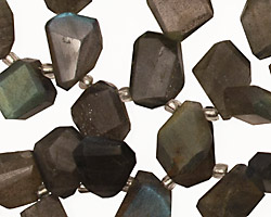 Labradorite Faceted Nugget Drops 7-11x10-15mm