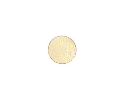 Lillypilly Gold Scrolling Daisy Anodized Aluminum Disc 11mm, 22 gauge