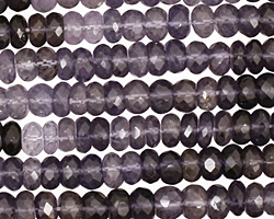 Iolite Faceted Rondelle 4-5mm