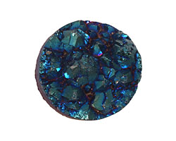 Druzy (metallic blue) Round Cabochon 25mm