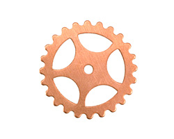 Copper Large Sectioned Gear 25mm