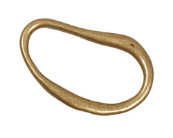 Antique Brass (plated) Organic Ring 40x24mm