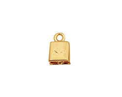 SilverSilk Gold (plated) Double End Cap 12x8mm