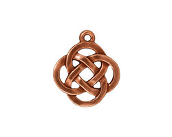 TierraCast Antique Copper (plated) Celtic Open Round Pendant 18x20mm