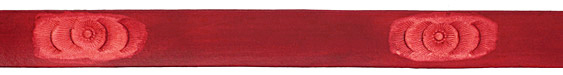 Cranberry Bloomed Leather Strap 36"x20mm