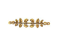 Nunn Design Antique Gold (plated) Laurel Connector 48x11mm