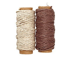 Natural/Dark Brown Hemp Twine 20 lb, 29 ft x 2 colors