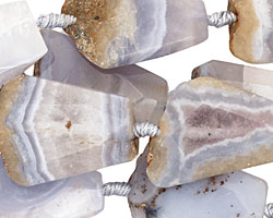 Chalcedony Faceted Flat Slab 21-50x20-30mm