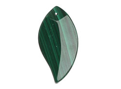 Malachite Faceted Leaf 15x30mm
