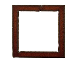 The Lipstick Ranch Rusted Iron Large Square Pendant 48mm