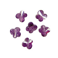 Violet Faceted Butterfly 6x6mm