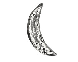 Green Girl Pewter Crescent Button 31x15mm