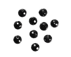 Onyx Faceted Round 6mm