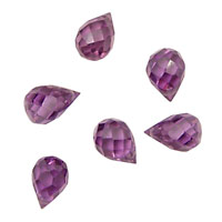 Violet Faceted Teardrop 6x9mm