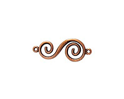 Nunn Design Antique Copper (plated) Swirl Connector 32x14mm