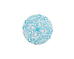 Lillypilly Turquoise Geometrics Anodized Aluminum Disc 19mm, 24 gauge