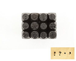 Punctuation Metal Stamp Set w/ Stand 12pc