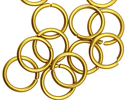 Yellow Anodized Aluminum Jump Ring 13mm, 16 gauge (10mm inside diameter)