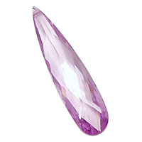 Lilac Faceted Flat Teardrop 9x36mm