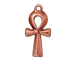 TierraCast Antique Copper (plated) Ankh Pendant 15x31mm