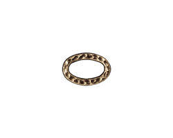 TierraCast Antique Brass (plated) Small Hammertone Oval Ring 12x8mm