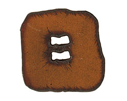 The Lipstick Ranch Rusted Iron Square Button 38mm
