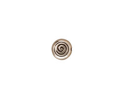 TierraCast Antique Silver (plated) Spiral Coin Bead 8mm