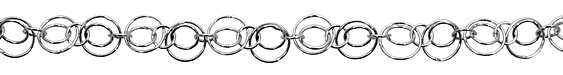Silver (plated) Dancing Circles w/ Ring Chain