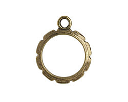 Artistic Wire Antique Brass Round Wrapper 20x24mm