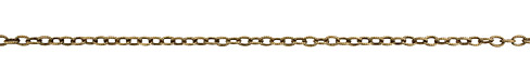 Antique Gold (plated) Etched Oval Cable Chain