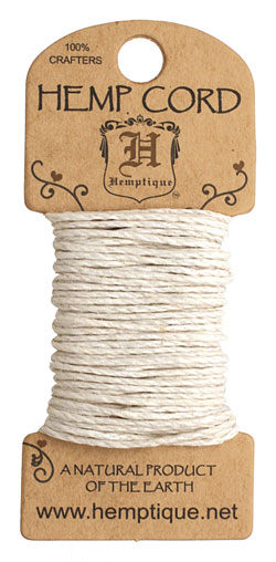 White Hemp Twine 20 lb, 20 ft