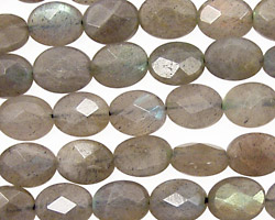 Labradorite Faceted Flat Oval 10x8mm