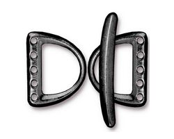 TierraCast Gunmetal 5 Hole D Ring Set 15x20mm, 30mm bar