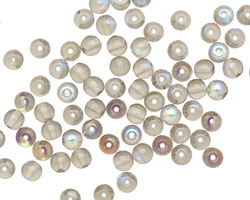 Czech Glass Black Diamond AB Round 4mm