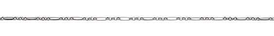 Antique Silver (plated) Long Oval & Ring Chain
