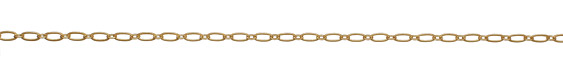 Satin Hamilton Gold (plated) Textured Oval Chain