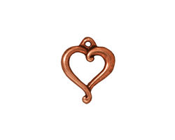 TierraCast Antique Copper (plated) Jubilee Pendant 14x17mm