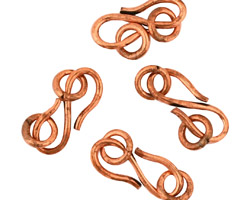 Antique Copper Simple S-Hook & Ring 19x6mm