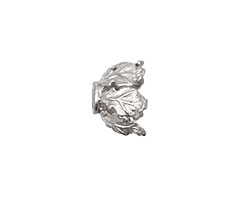 Ezel Findings Rhodium (plated) Leaf Bead Cap 8x13mm