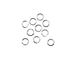 Silver (plated) Round Jump Ring 4mm, 18 gauge