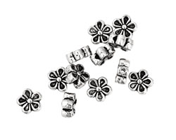 Pewter 5 Petal Daisy 7mm