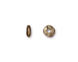 TierraCast Antique Brass (plated) Large Hole Nugget Heishi 7mm
