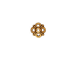 TierraCast Antique Gold (plated) Clover Bead Cap 8x9mm
