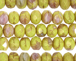 Czech Glass Grape Seed Fire Polished Rondelle 6x9mm